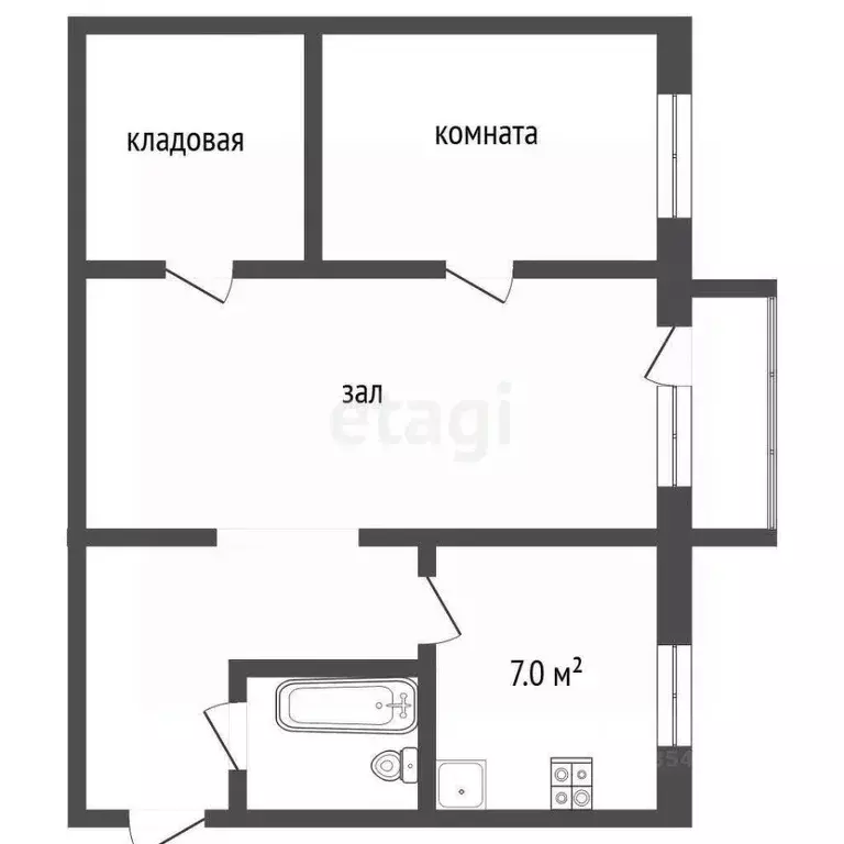 2-к кв. Оренбургская область, Оренбург просп. Братьев Коростелевых, 55 ... - Фото 1