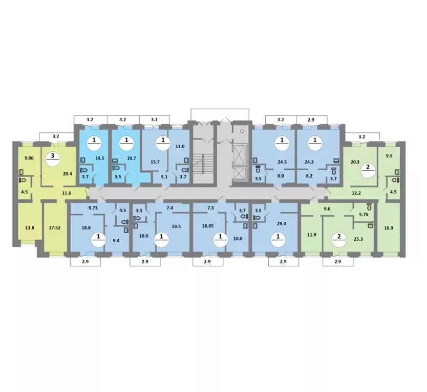 2-к кв. Красноярский край, Красноярск Соколовская ул., 52 (59.2 м) - Фото 1