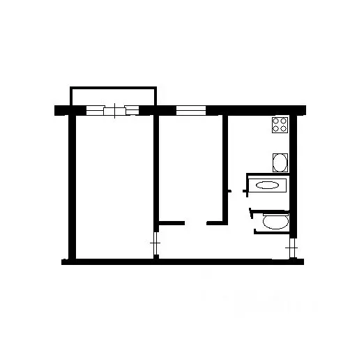 2-к кв. Московская область, Орехово-Зуево ул. Гагарина, 22 (46.1 м) - Фото 1