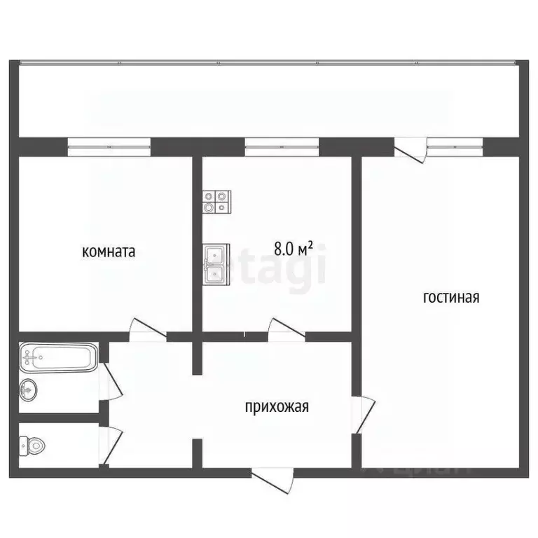 2-к кв. Саратовская область, Балашов ул. Карла Маркса, 39 (48.0 м) - Фото 1
