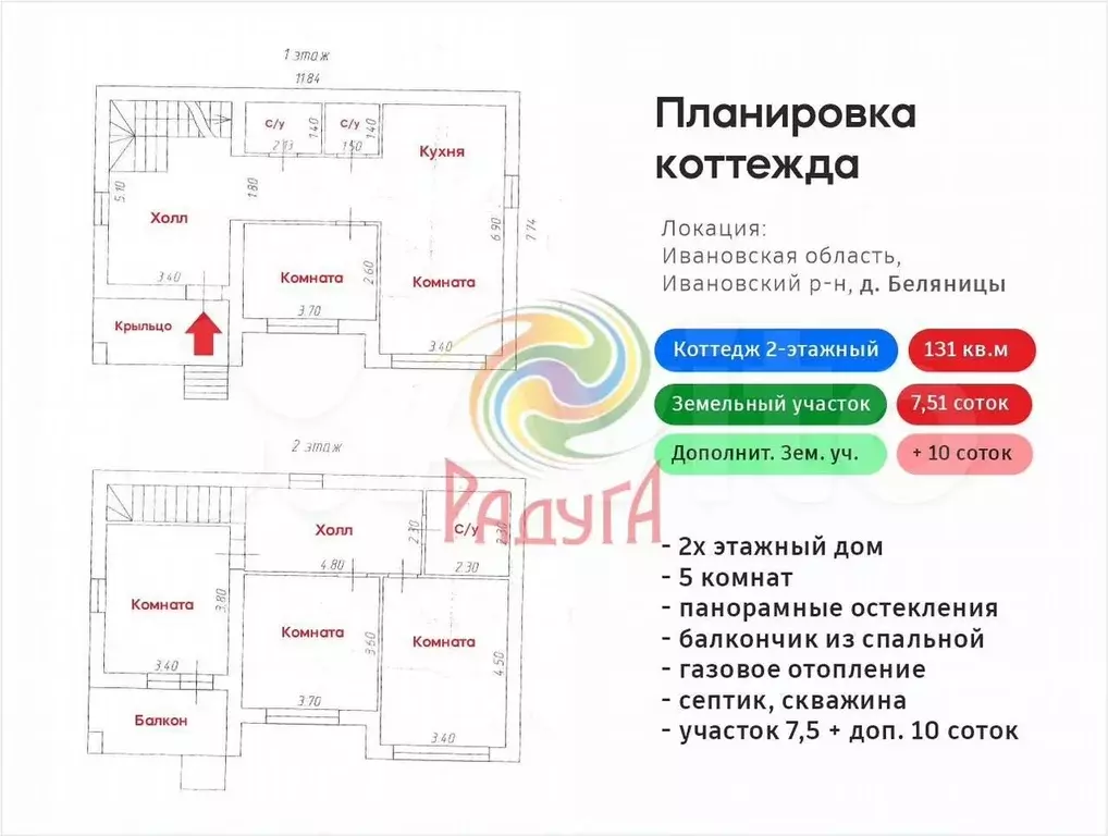 Коттедж 131 м на участке 7,5 сот. - Фото 0