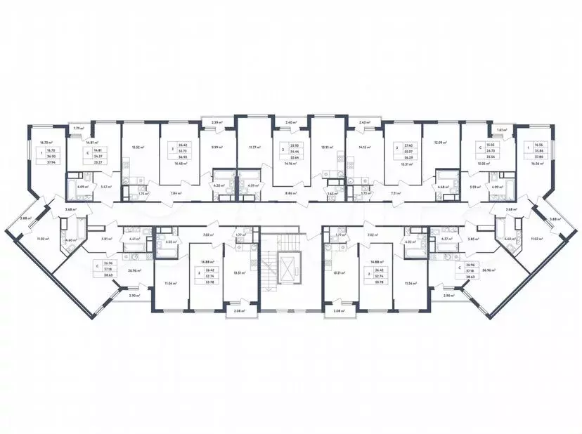 1-к. квартира, 37,8м, 2/4эт. - Фото 1