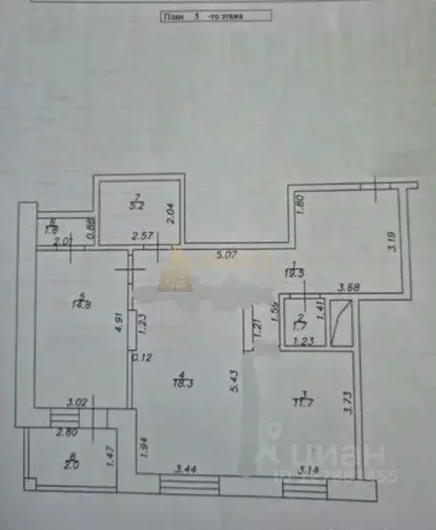 2-к кв. Татарстан, Казань ул. Баки Урманче, 1 (73.0 м) - Фото 2