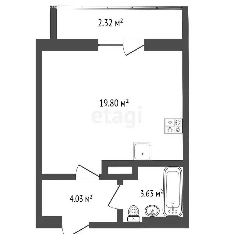 1-комнатная квартира: Ярославль, Брагинская улица, 18к4 (30 м) - Фото 0