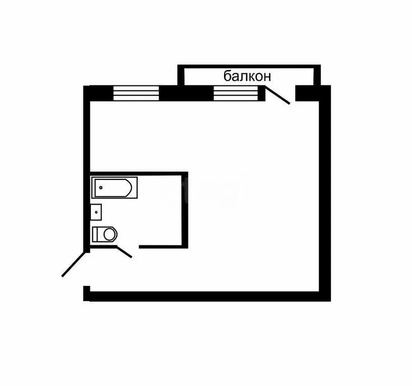 Квартира-студия: Сатка, улица Металлургов, 21 (23.9 м) - Фото 1