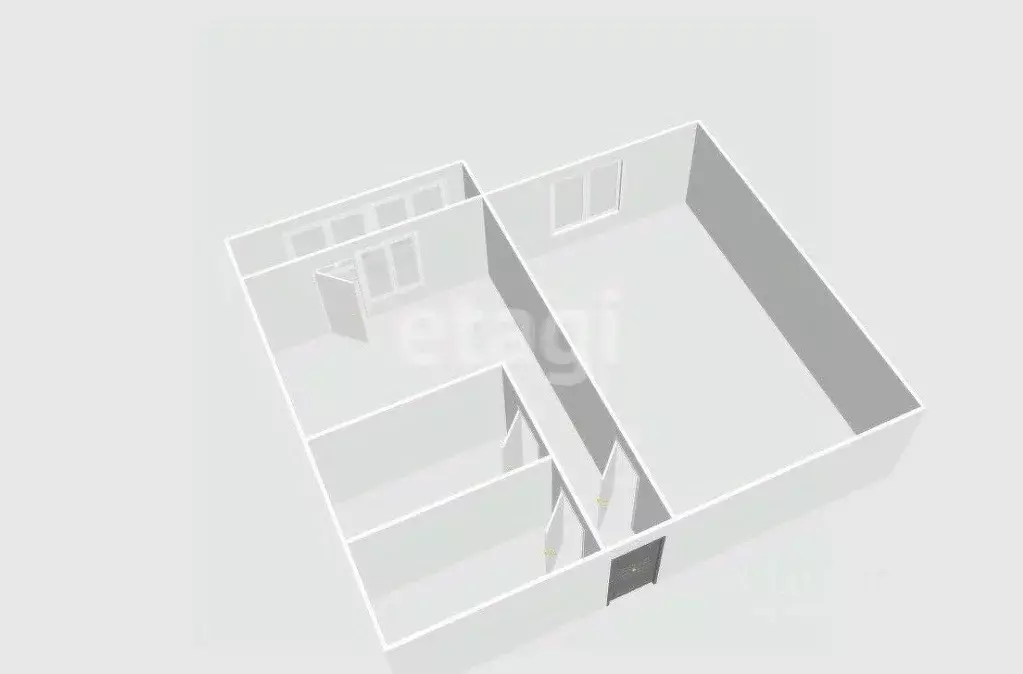 1-к кв. Сахалинская область, Южно-Сахалинск Больничная ул., 2к7 (41.0 ... - Фото 1
