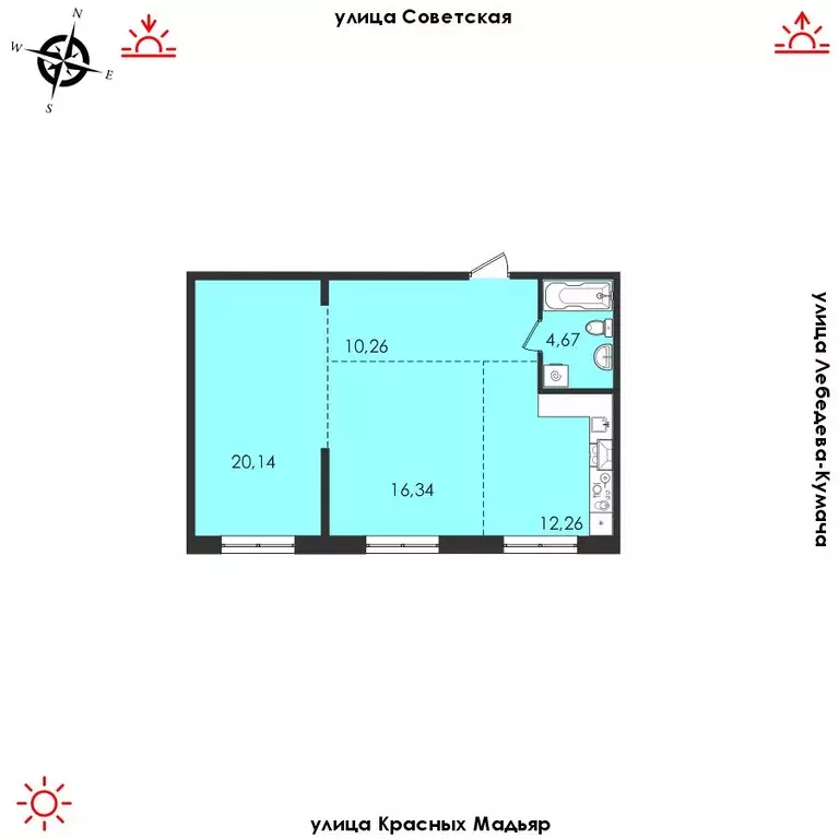 2-к кв. Иркутская область, Иркутск Советская ул., 31/2 (63.67 м) - Фото 1