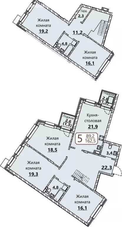 5-комнатная квартира: Чебоксары, квартал Старый город (163.8 м) - Фото 0