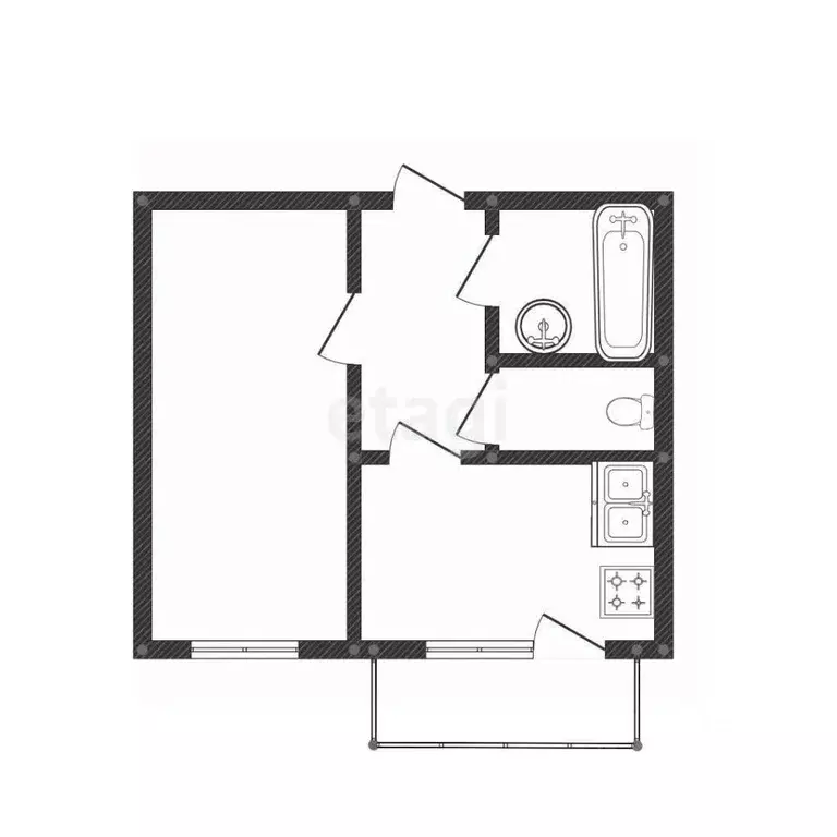 1-к кв. Иркутская область, Иркутск ул. Сурнова, 30/7 (38.2 м) - Фото 2