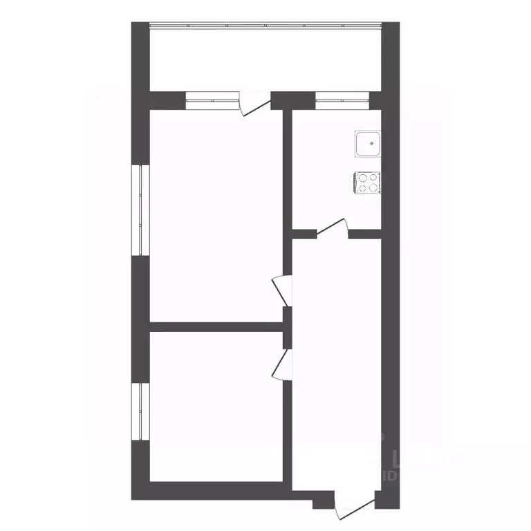 2-к кв. Тюменская область, Тюменский муниципальный округ, Боровский рп ... - Фото 2