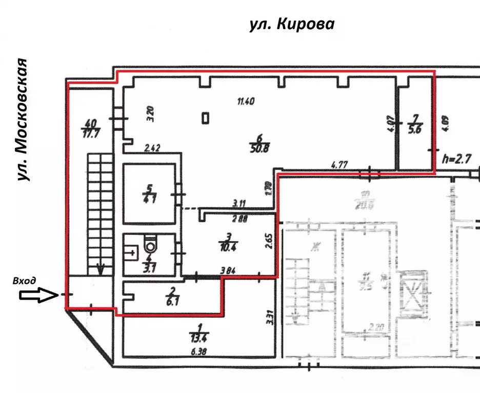 Торговая площадь в Калужская область, Калуга ул. Кирова, 64 (98 м) - Фото 2