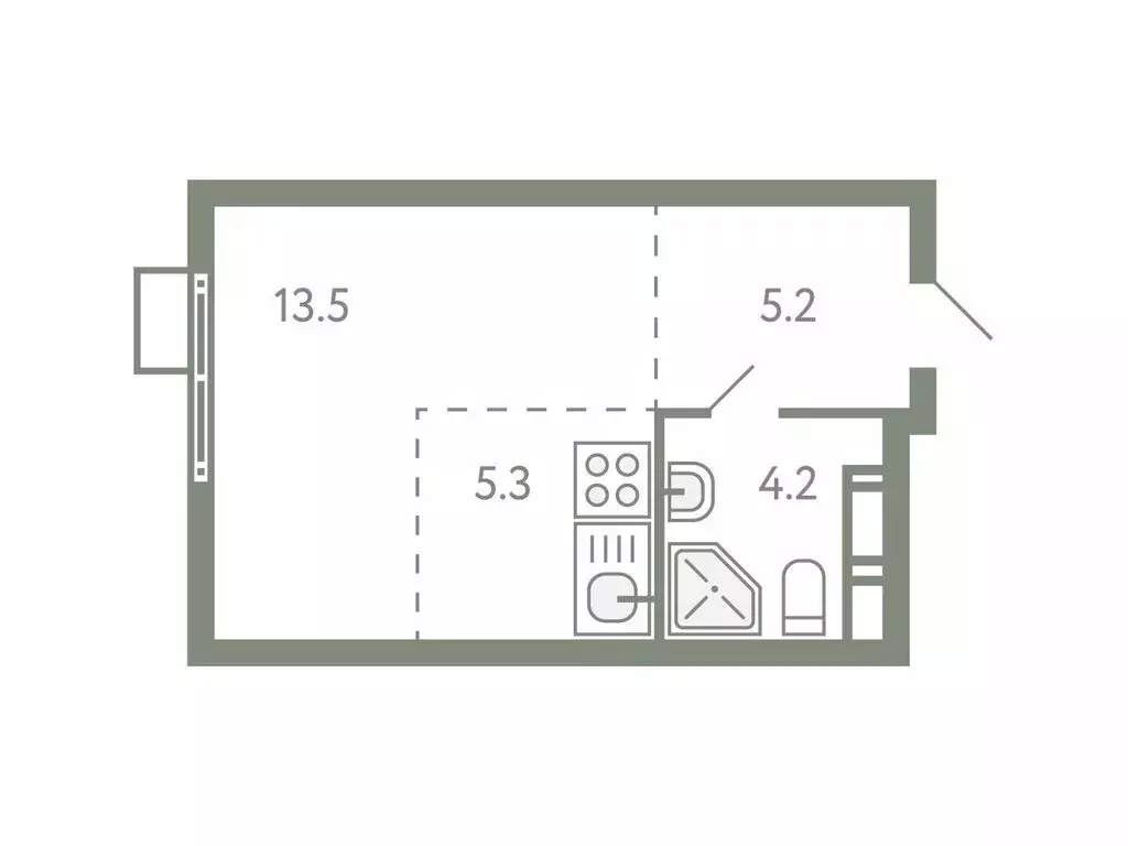 Квартира-студия: посёлок городского типа Молоково, жилой комплекс ... - Фото 1