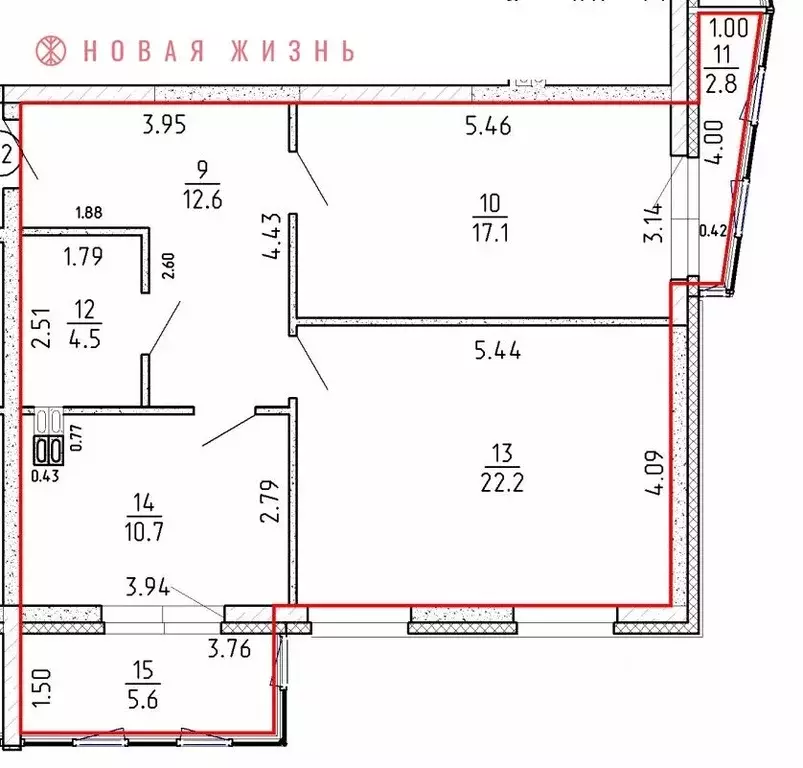 2-к кв. Самарская область, Самара проезд 4-й, 8А (75.5 м) - Фото 1
