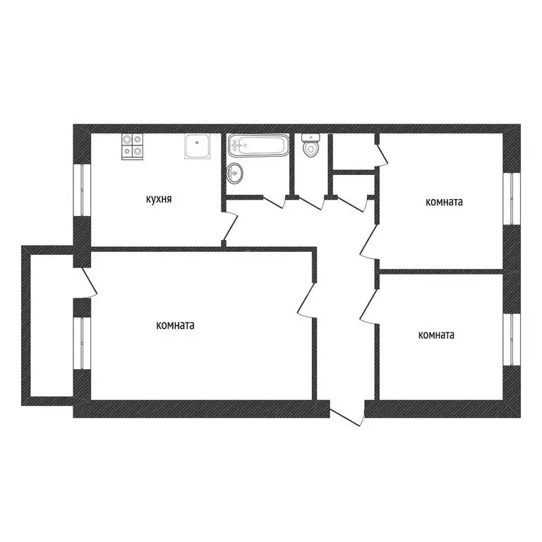 3-комнатная квартира: Кириши, улица Энергетиков, 3 (53.4 м) - Фото 1