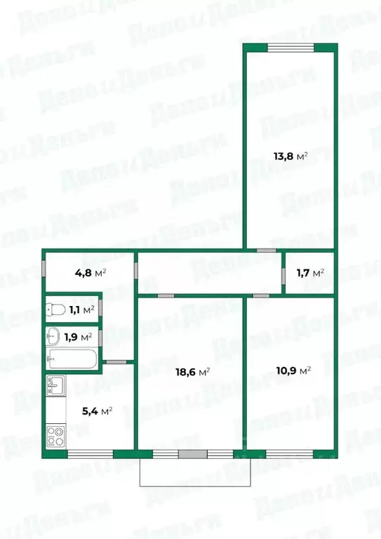 3-к кв. Кировская область, Киров Пролетарская ул., 53 (58.2 м) - Фото 1