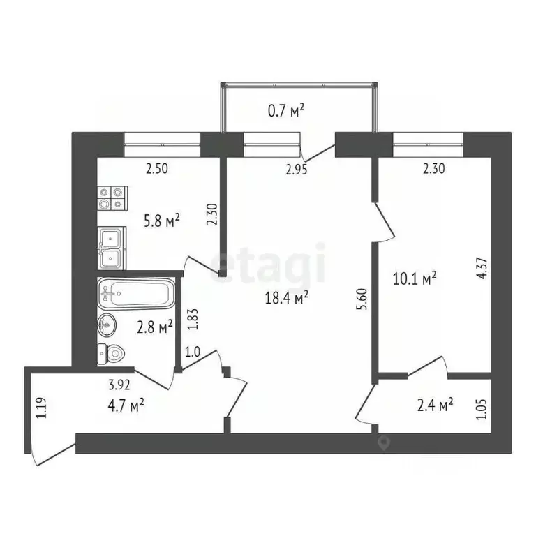 2-к кв. Забайкальский край, Чита Набережная ул., 72 (45.0 м) - Фото 0