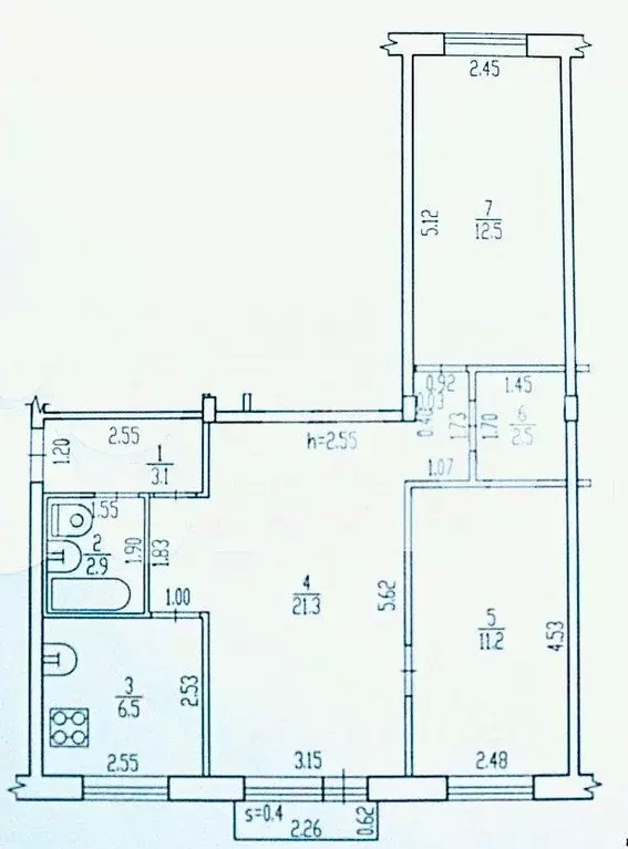 3-к кв. Брянская область, Брянск Клинцовская ул., 55 (60.0 м) - Фото 1