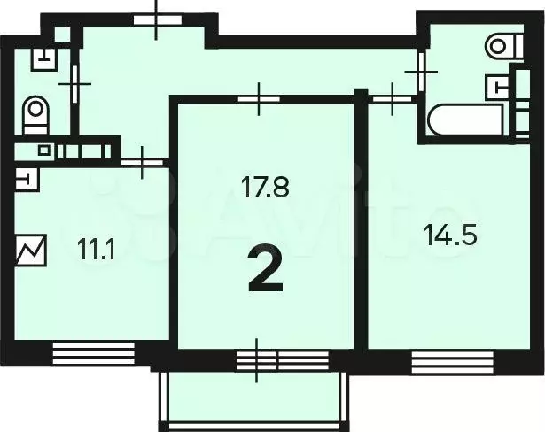 Аукцион: 2-к. квартира, 59,6 м, 18/22 эт. - Фото 1