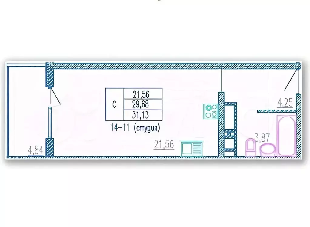 1-к кв. Краснодарский край, Краснодар ул. Автолюбителей, 1Длит4 (29.0 ... - Фото 2