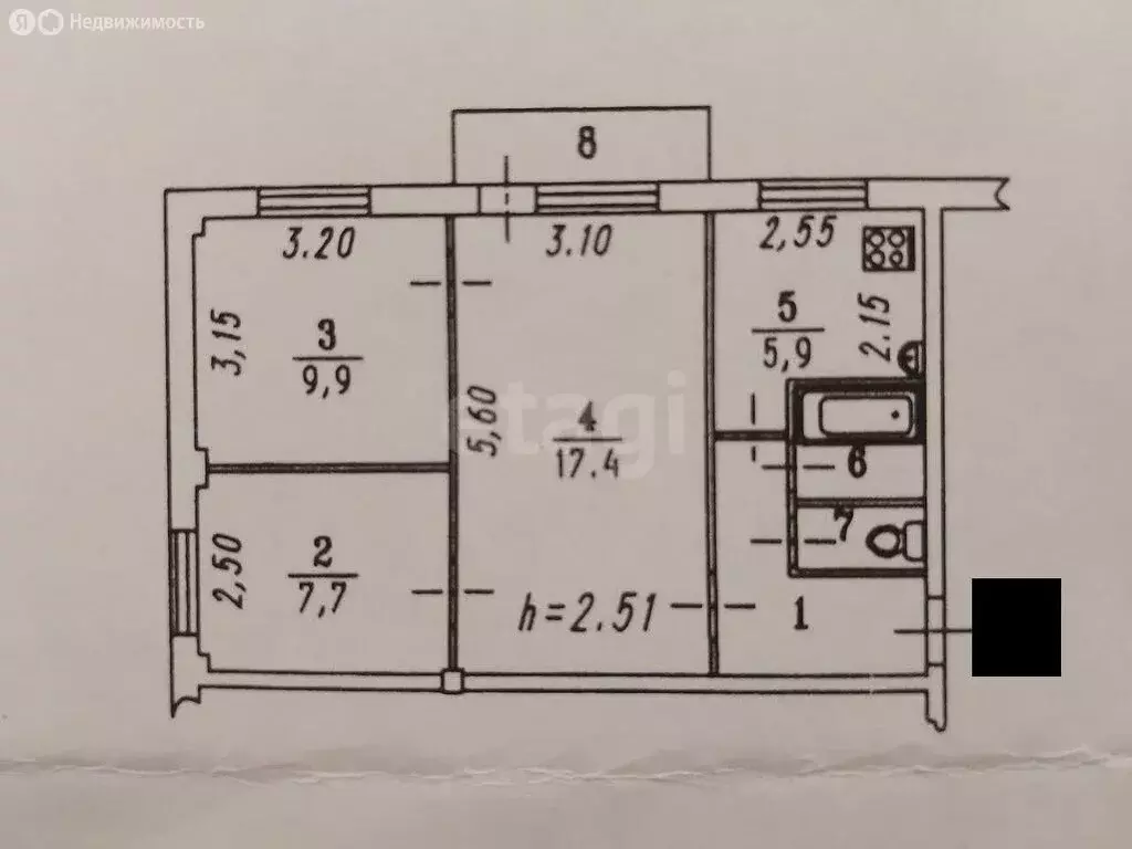 3-комнатная квартира: Омск, Заозёрная улица, 4 (50 м) - Фото 0