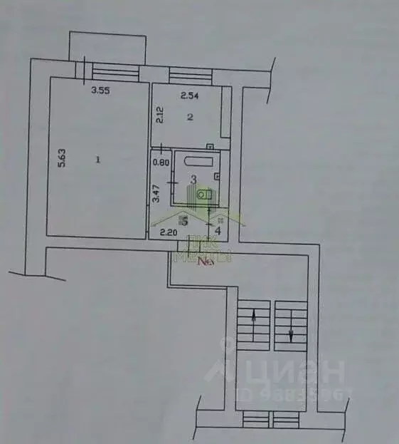 1-к кв. Бурятия, Улан-Удэ ул. Чайковского, 9 (34.0 м) - Фото 1
