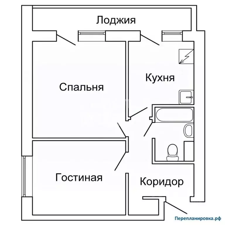 2-к кв. Томская область, Томск ул. Карташова, 37 (42.0 м) - Фото 1