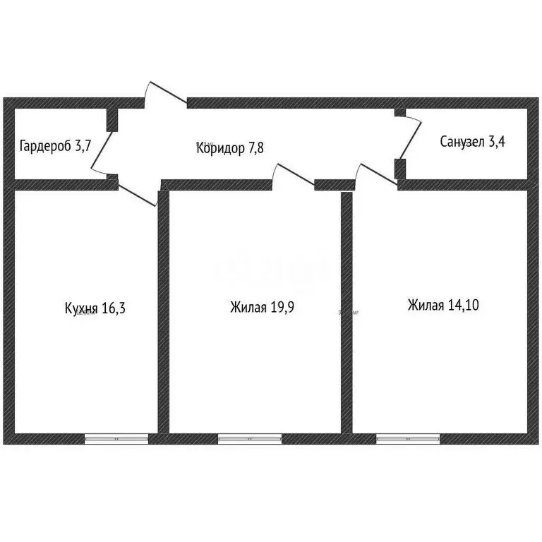 2-комнатная квартира: Краснодар, Гаражная улица, 79/1 (63.2 м) - Фото 0