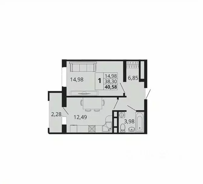 1-к кв. Краснодарский край, Краснодар пос. Знаменский, Родные Просторы ... - Фото 1