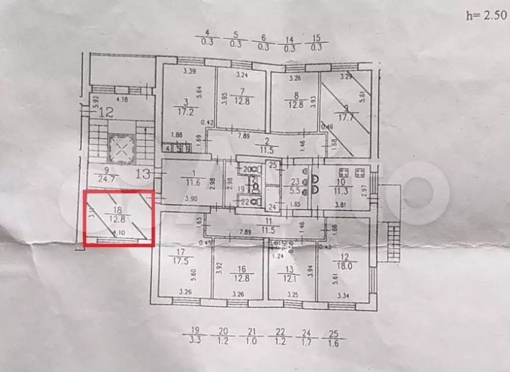Комната 12 м в 9-к., 8/12 эт. - Фото 0
