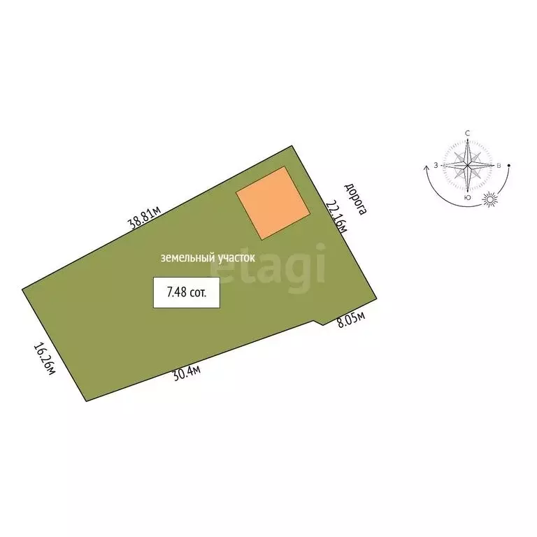 Дом в Омская область, Тарское городское поселение, Тара (68.6 м) - Фото 2