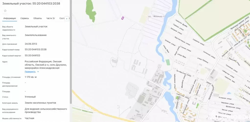 Участок в Омская область, Омский район, с. Дружино, Микрорайон ... - Фото 1