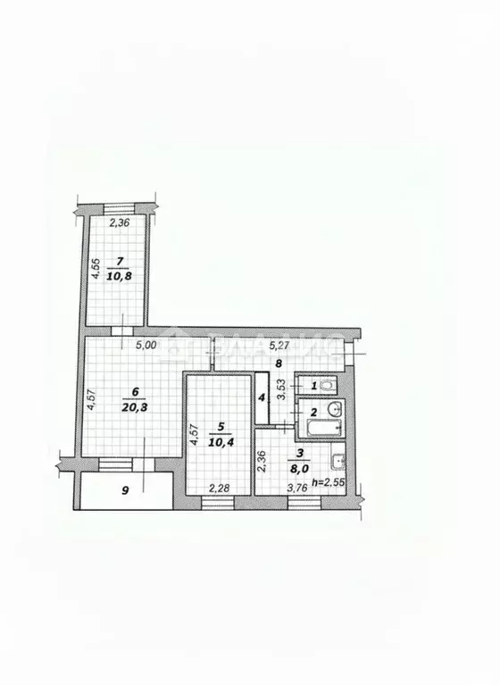 3-к кв. Белгородская область, Белгородский район, Разумное рп ул. ... - Фото 2