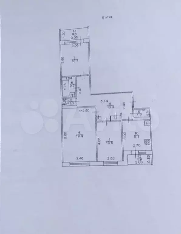 3-к. квартира, 70 м, 2/9 эт. - Фото 0