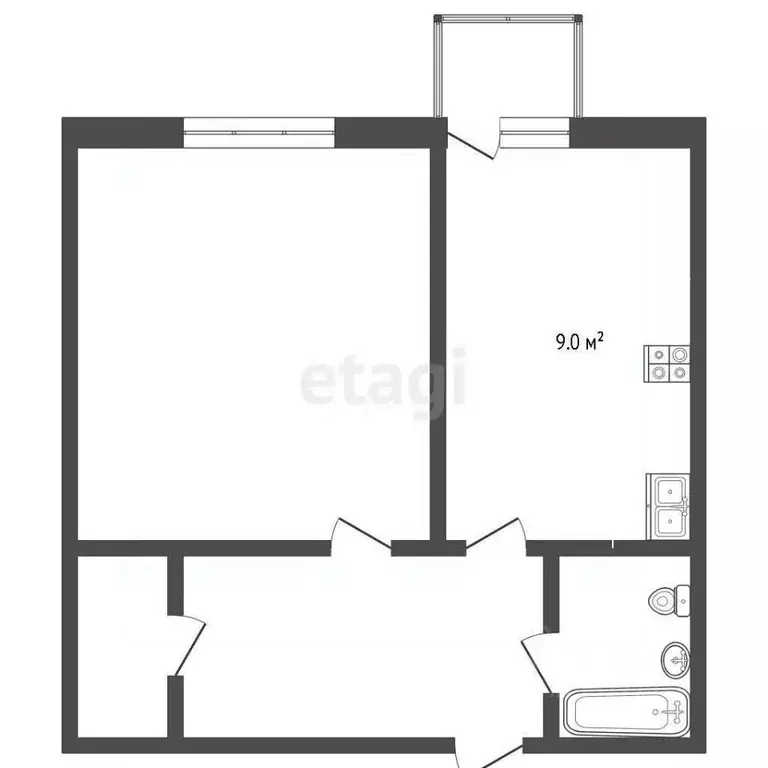 1-к кв. Ямало-Ненецкий АО, Ноябрьск Советская ул., 108 (38.0 м) - Фото 1