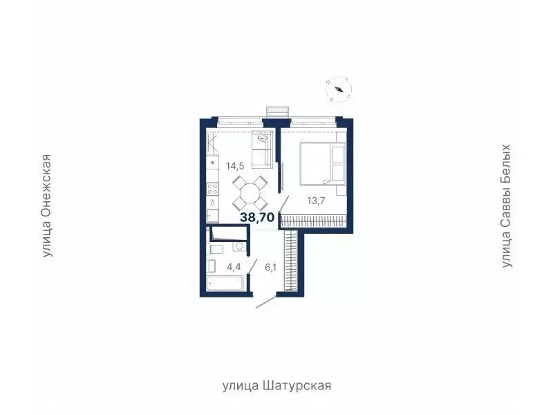 1-к кв. Свердловская область, Екатеринбург ул. Шатурская (38.7 м) - Фото 0