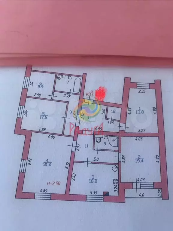 5-к. квартира, 147,8 м, 3/10 эт. - Фото 0