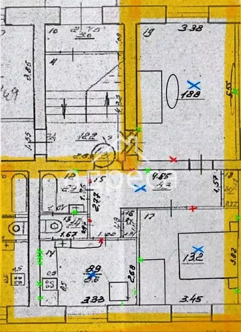 2-к. квартира, 54,6 м, 1/4 эт. - Фото 0