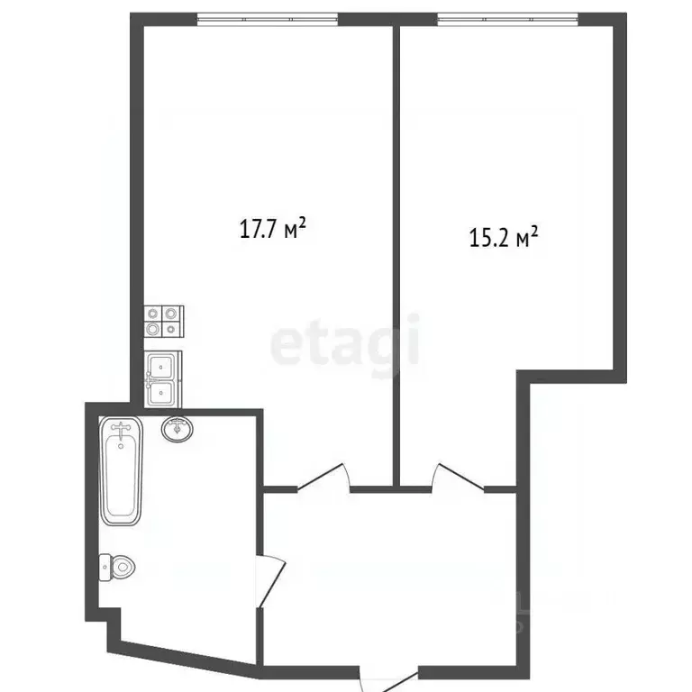 1-к кв. Ленинградская область, Мурино Всеволожский район, ул. Шоссе в ... - Фото 2