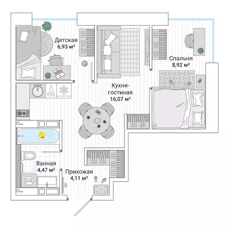 3-к кв. Приморский край, Владивосток ул. Нейбута (41.5 м) - Фото 1