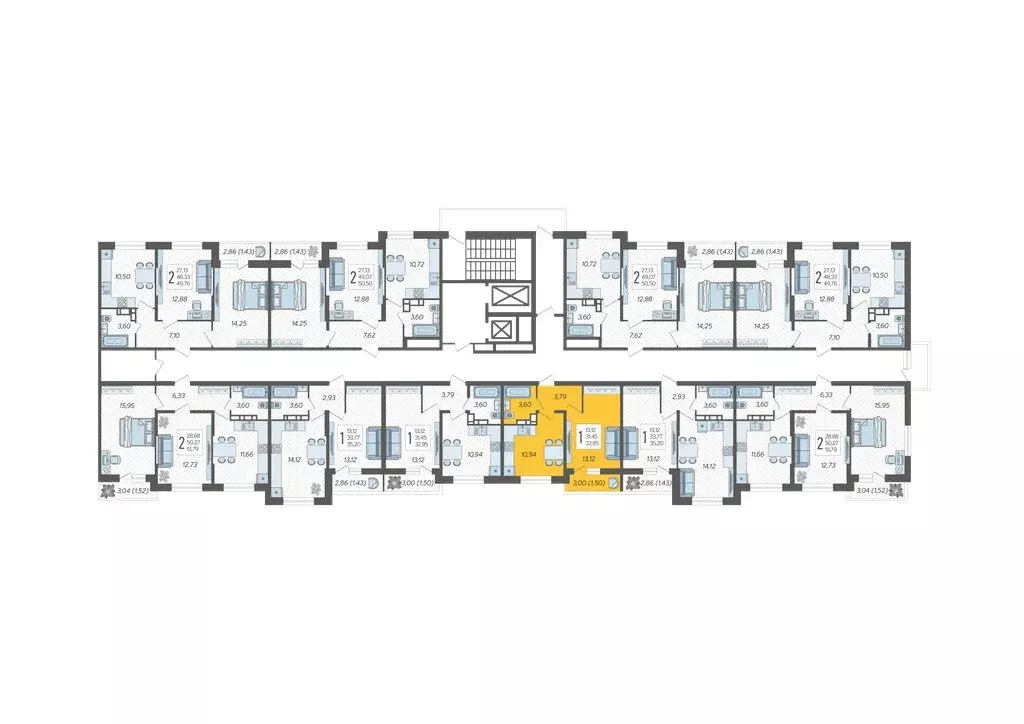 1-комнатная квартира: Краснодар, жилой комплекс Смородина (32.95 м) - Фото 1