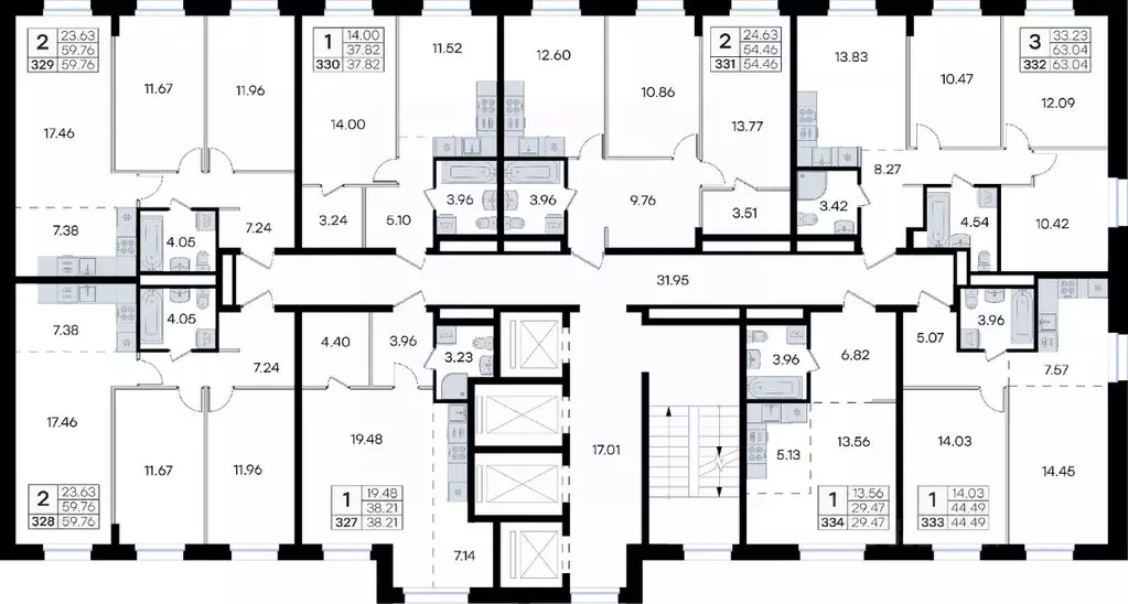 2-к кв. Приморский край, Владивосток ул. Тухачевского, 80 (54.46 м) - Фото 2
