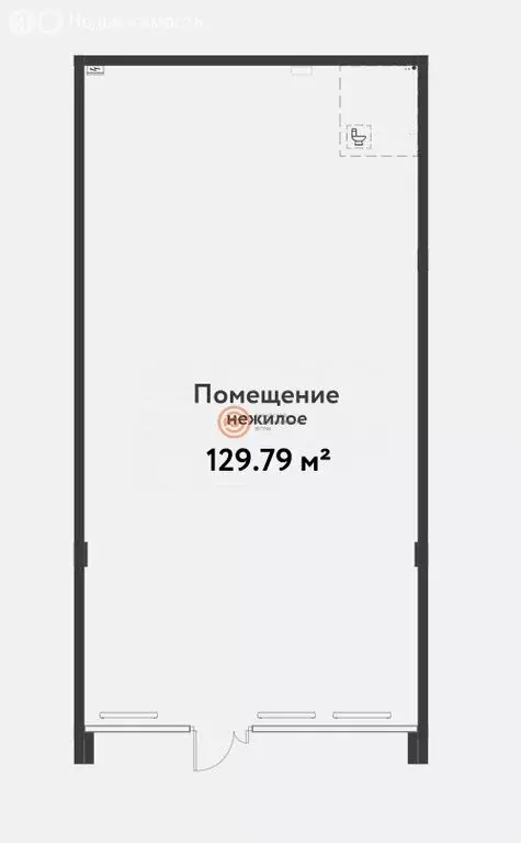 Помещение свободного назначения (129.79 м) - Фото 1