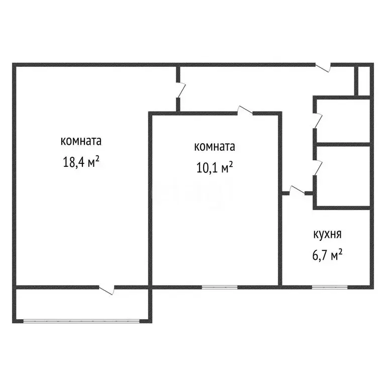 2-комнатная квартира: Краснодар, Московская улица, 66 (45 м) - Фото 1