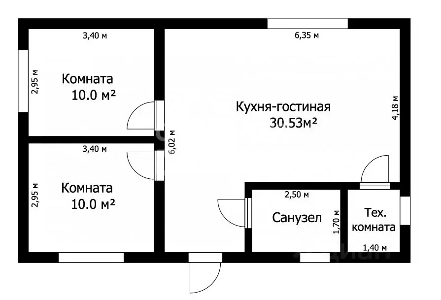 Дом в Томская область, Томский район, с. Корнилово ул. Знаменская, 61 ... - Фото 2