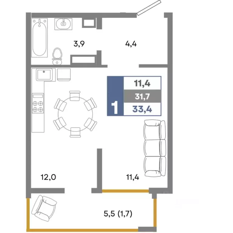 Студия Крым, Симферопольский район, Мирновское с/пос, с. Белоглинка ... - Фото 1