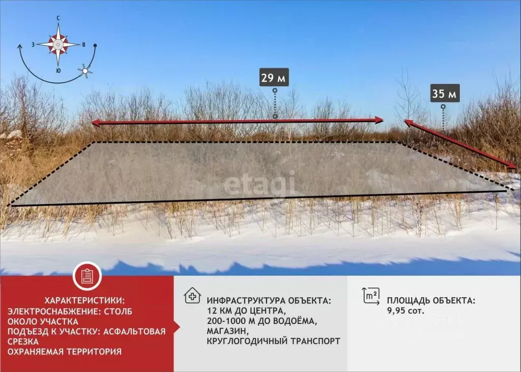 Участок в Тюменская область, Тюмень Большое Царево-3 ОНТ,  (9.95 сот.) - Фото 1