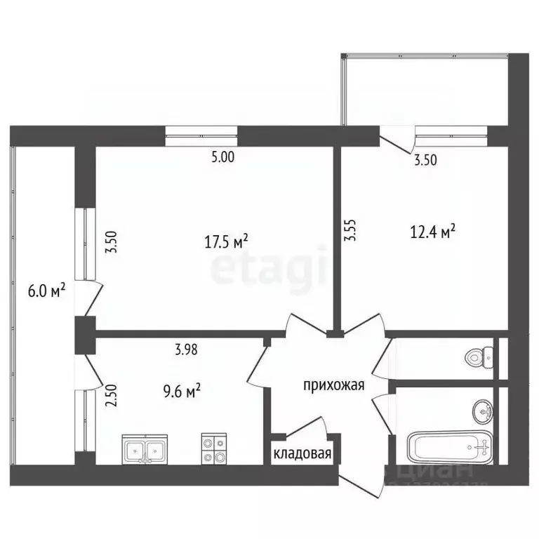 2-к кв. Крым, Алушта муниципальный округ, Партенит пгт ул. Солнечная, ... - Фото 2