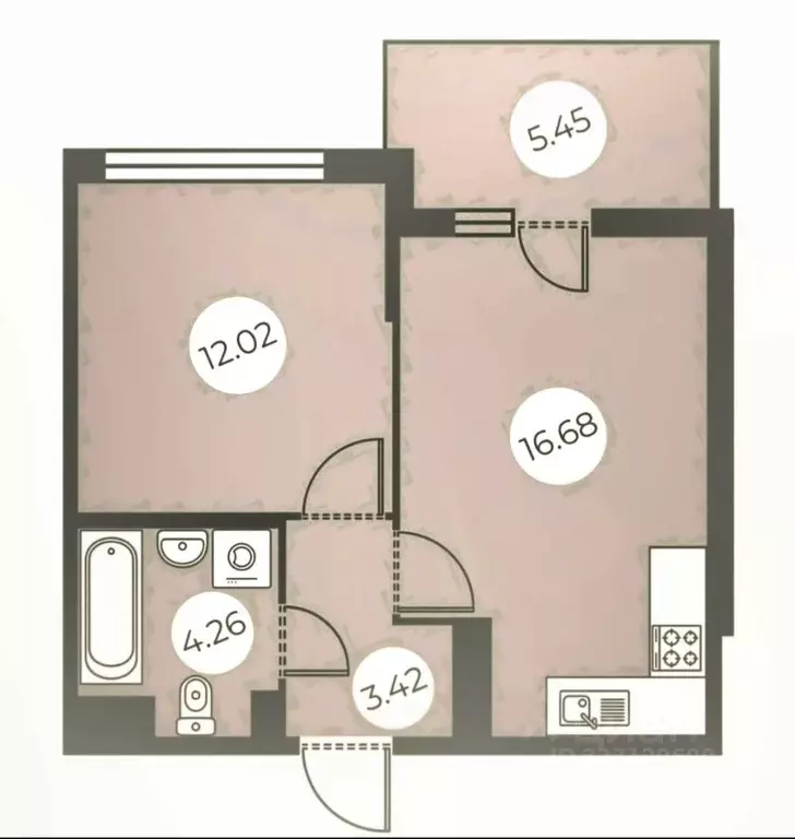 1-к кв. Санкт-Петербург ш. Суздальское, 8 (38.0 м) - Фото 2