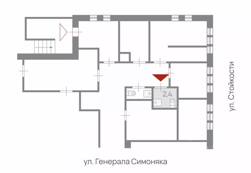 Офис в Санкт-Петербург ул. Генерала Симоняка, 10 (2 м) - Фото 1
