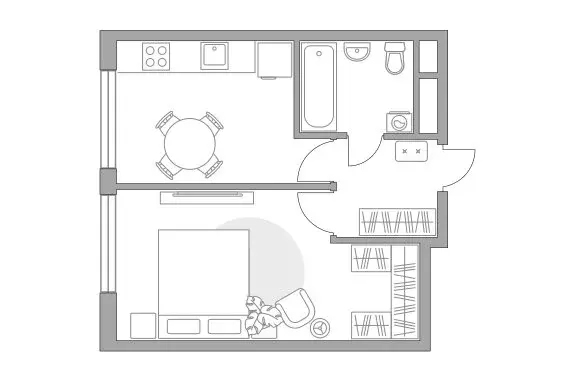 1-комнатная квартира: Одинцовский городской округ, территориальное ... - Фото 1